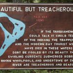 Tahquamenon Falls Warning Sign