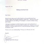 Letter from the Royal York Hotel
